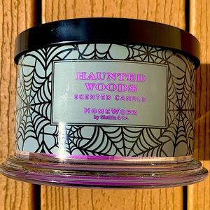 🆕“HAUNTED WOODS” HARRY SLATKIN HOMEWORX 4-WICK 18oz CANDLE NWT!